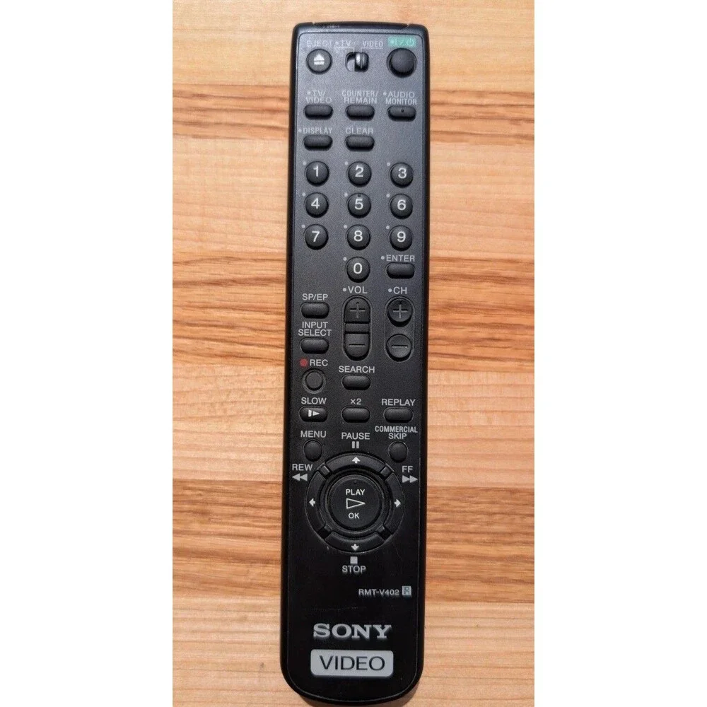 Sony RMT-V402 OEM VCR Remote Control Genuine Original Tested Working Black